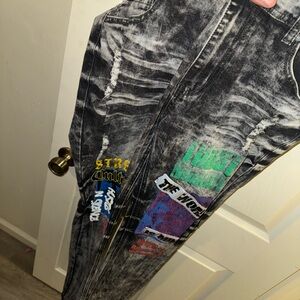 Trendy Graphic Denim Jeans